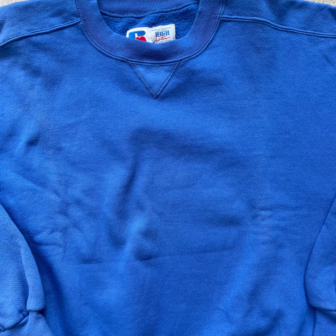 빈티지  러셀 애슬레틱 하이코튼 스웻셔츠 블루 made in usa 상품이미지3