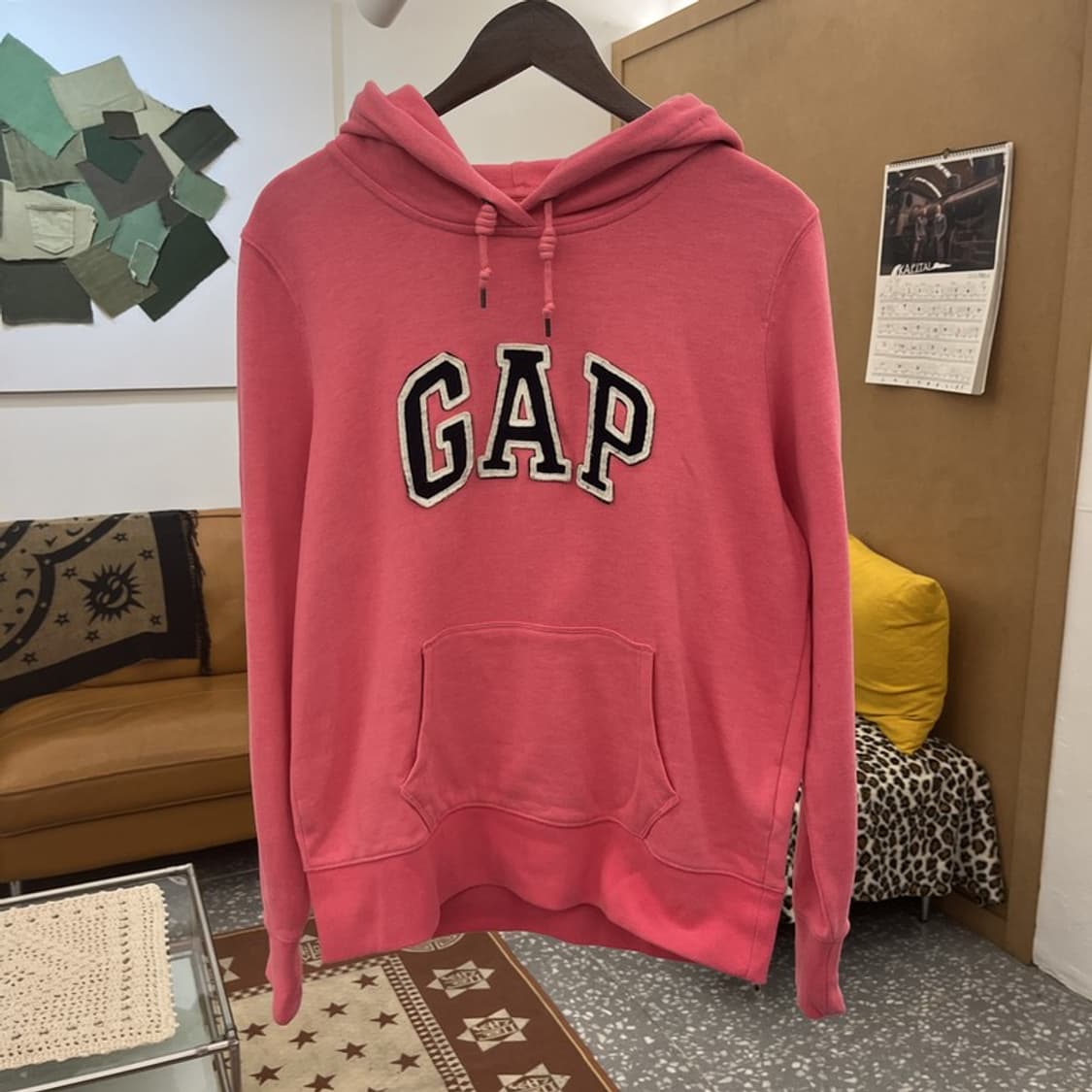 갭 Y2K 00's 키치 딸기우유 핫핑크 약기모 후드티 L C09919 상품이미지3