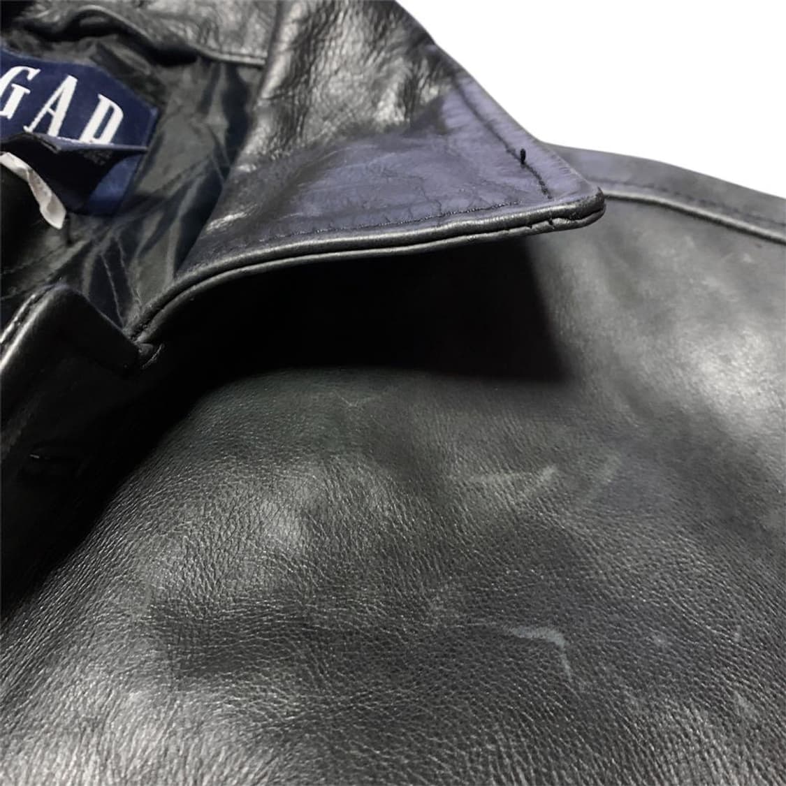 [L/미품] 올드갭 레더 카코트 블랙 빈티지 gap 상품이미지10