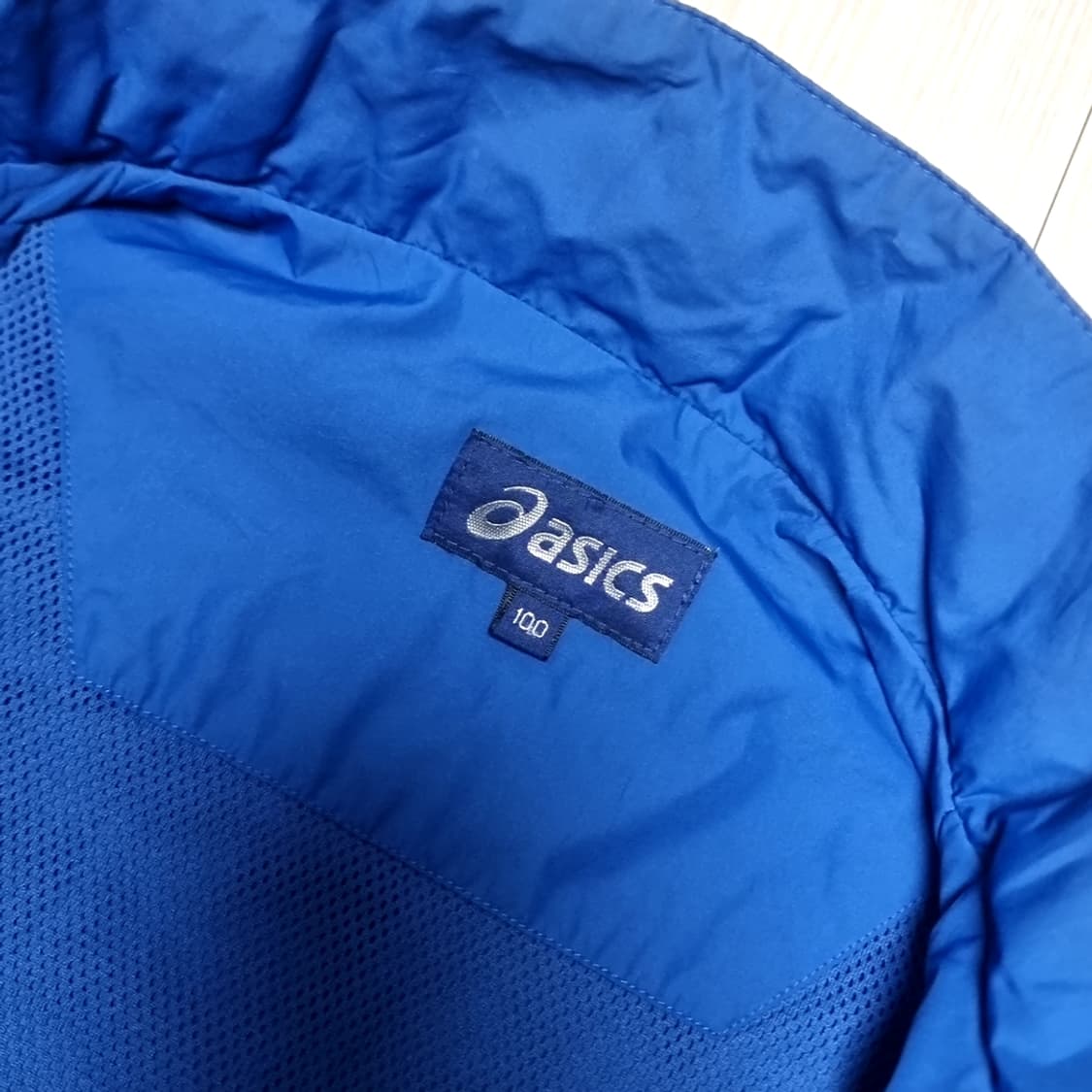 아식스 블루 바람막이 자켓(100) 상품이미지4