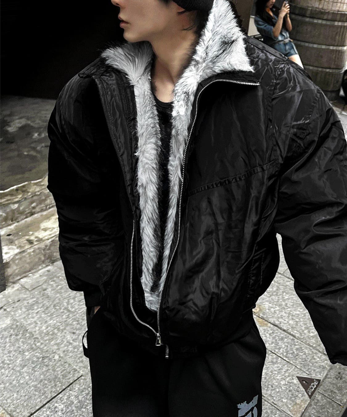 코시하루 샤글 딥블랙 겨울 점퍼 상품이미지2