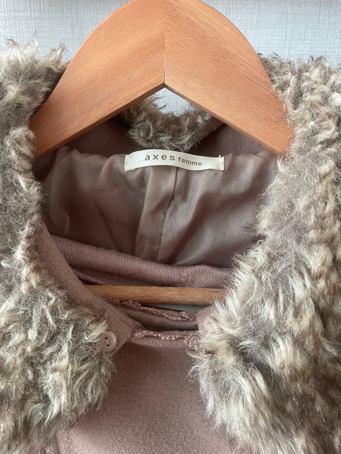 모리걸 빈티지 라떼갸루 엑시즈팜 퍼 코트 💗🤎 상품이미지2