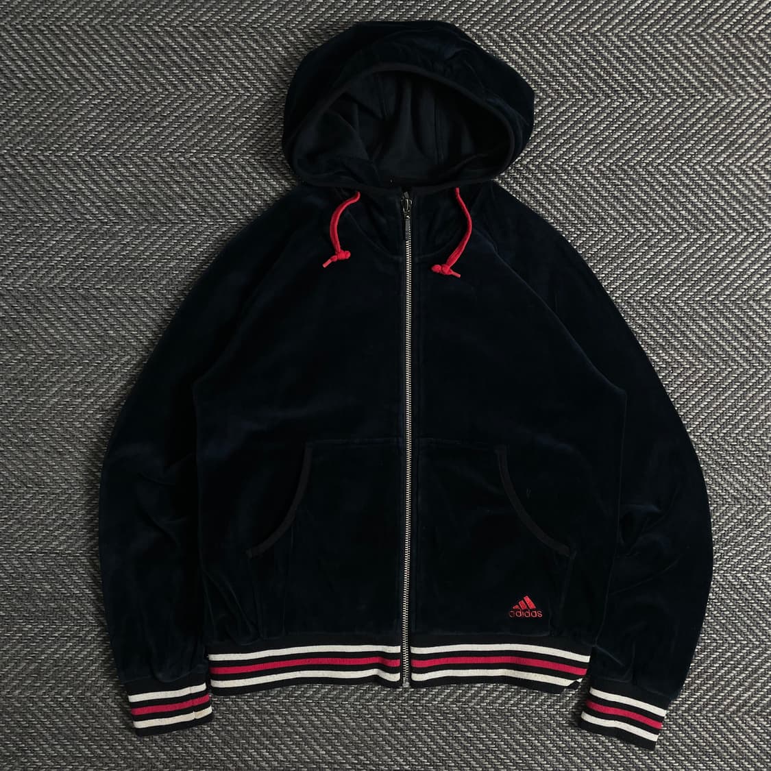 00s 아디다스 y2k 빈티지 벨벳 후드 트랙탑o 3439 상품이미지1