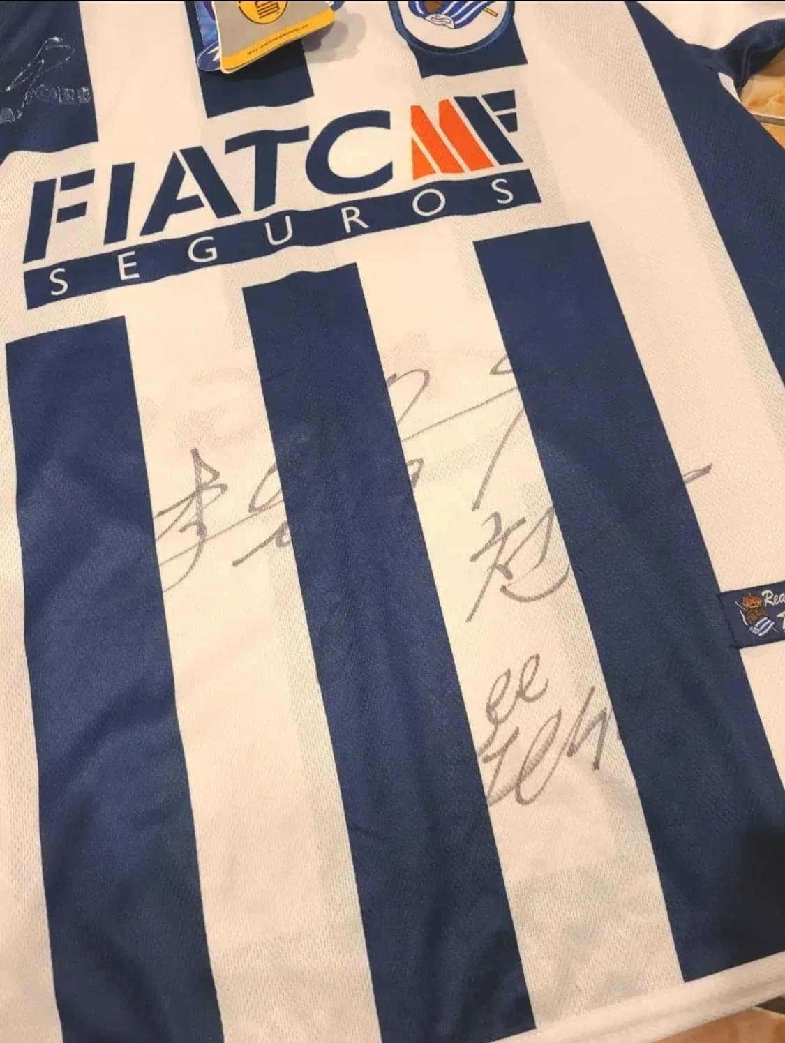 레알소시에다드  올드레플 축구져지 (이천수 싸인) 상품이미지4