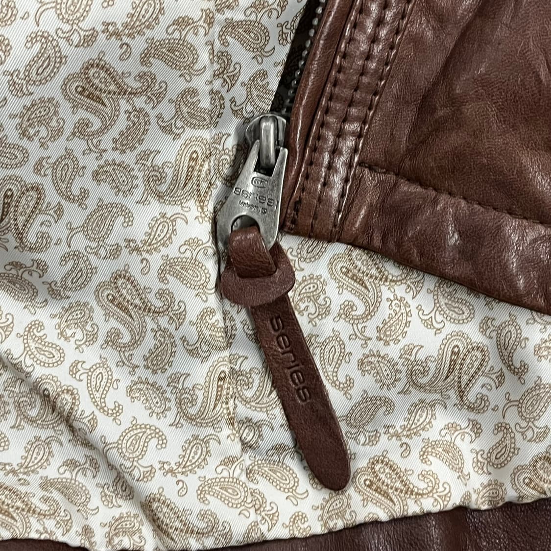 [정품/95] 시리즈 브라운 가죽 자켓 라이더 스타일 b10 상품이미지7