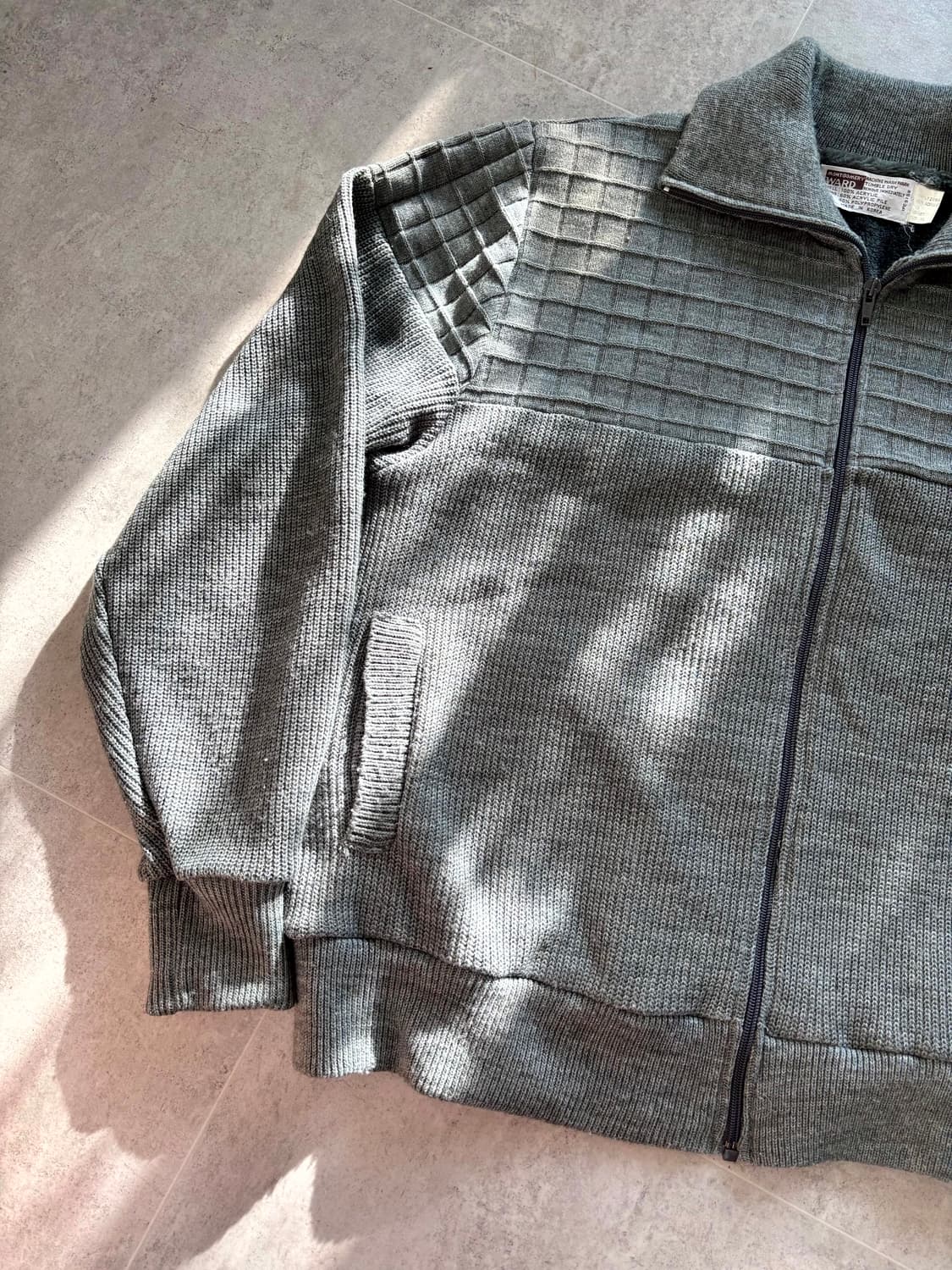 80's Montgomery Ward 니트 집업 자켓 XL 상품이미지3