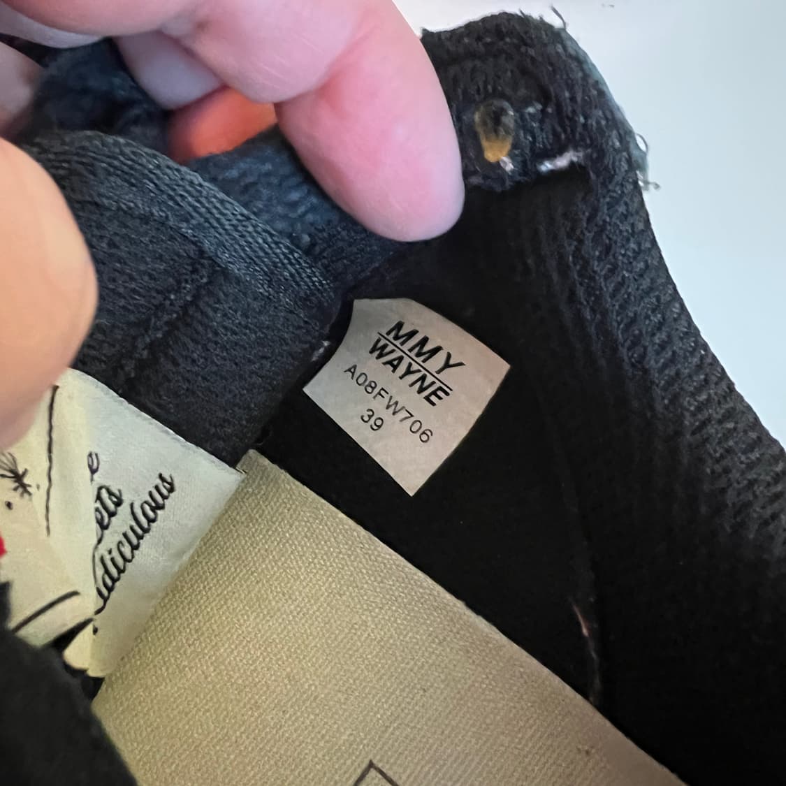 메종 미하라 야스히로 웨인 OG 솔 레더 로우탑 스니커즈 블랙 그레 상품이미지6