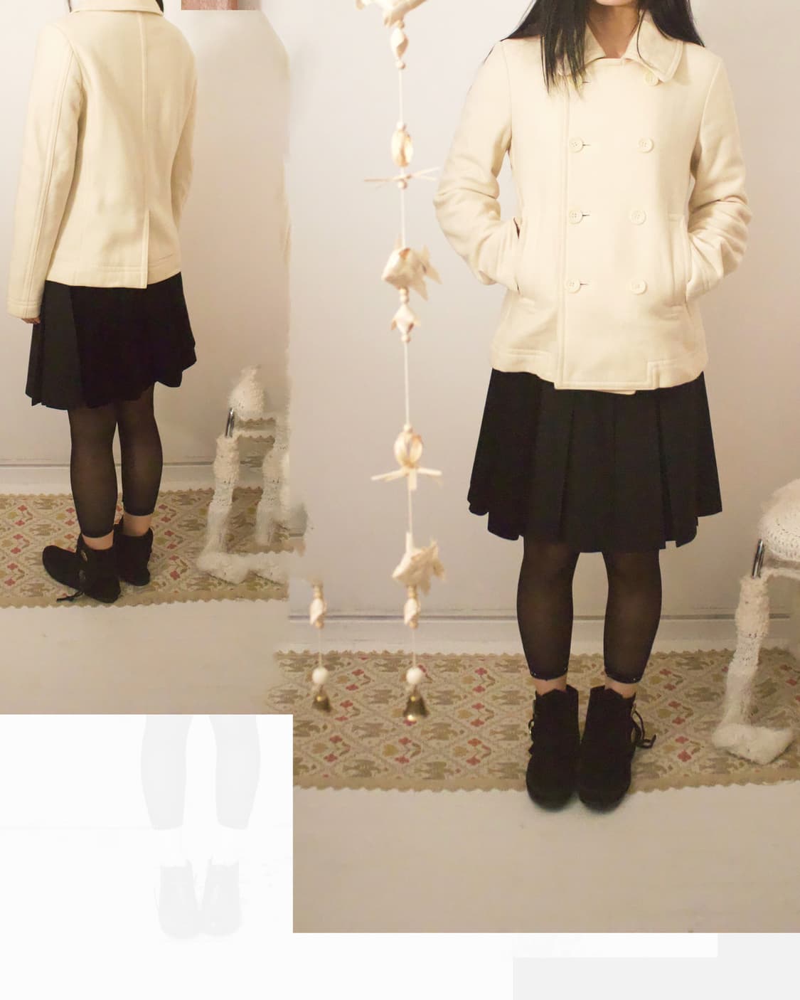 velvet mix wool skirt  상품이미지2
