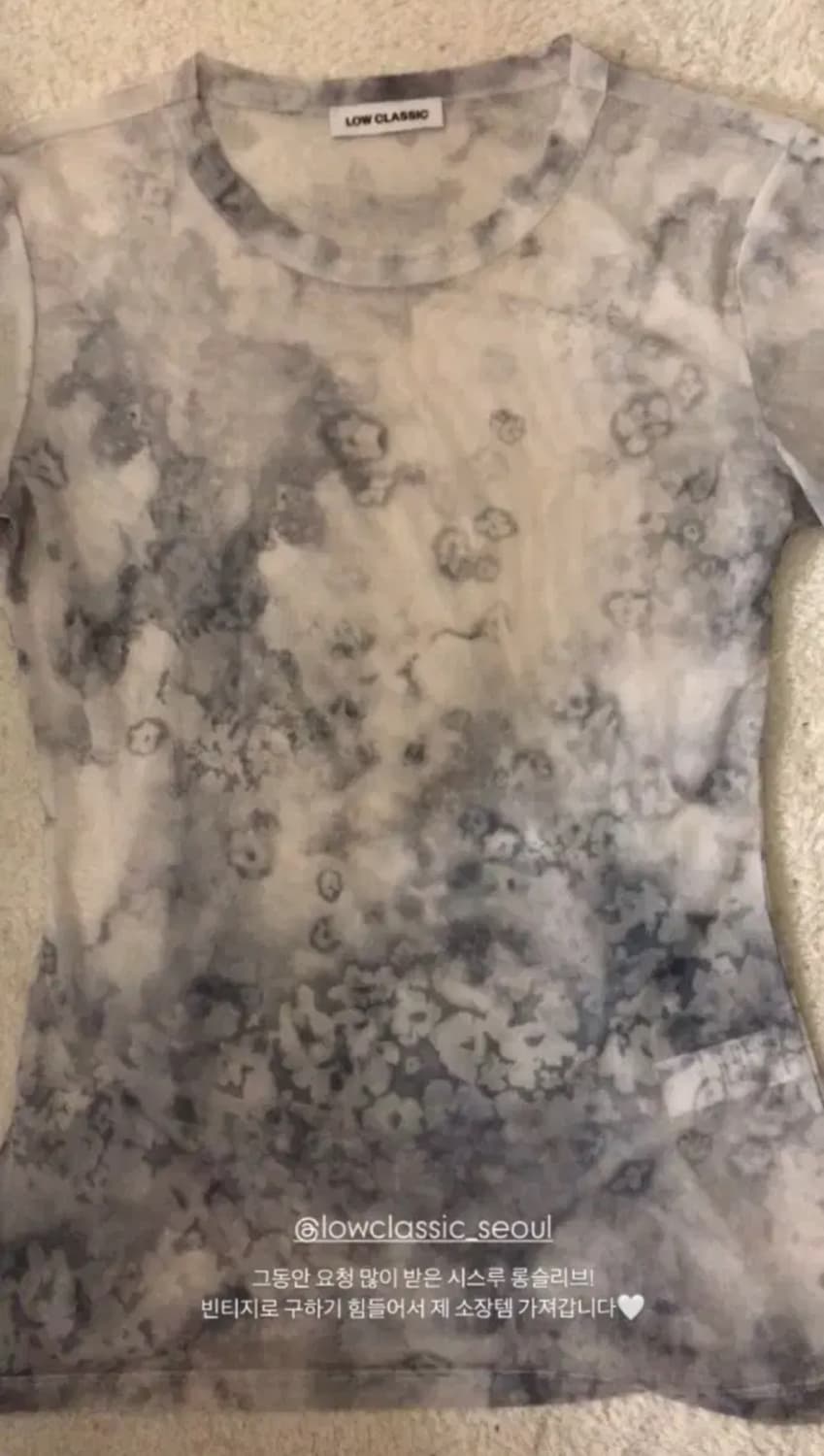 로우클래식 플라워 시스루 롱슬리브 빈티지 상품이미지1