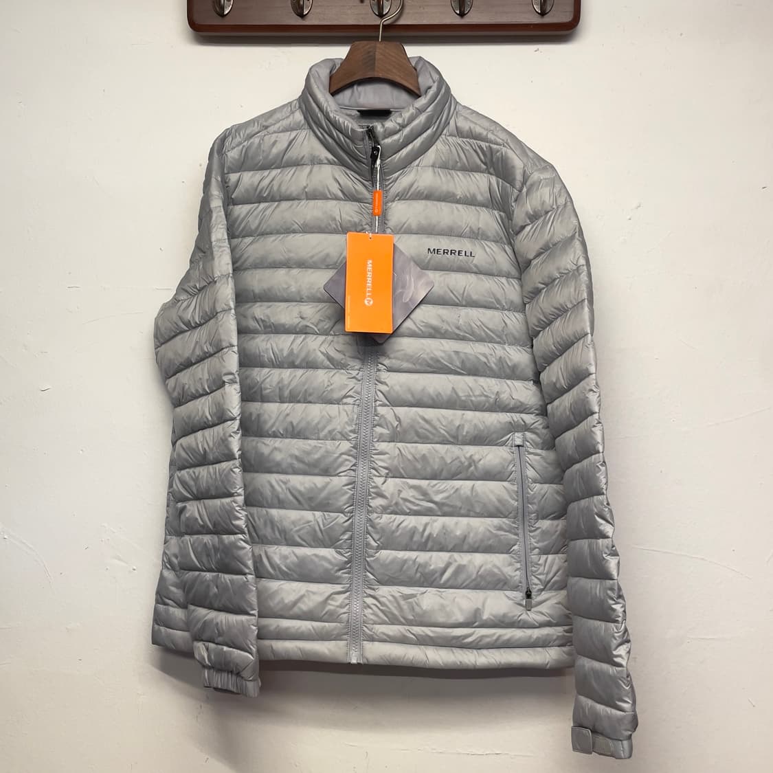 머렐 프리미엄 덕 다운 그레이 경량 패딩 자켓    상품이미지1