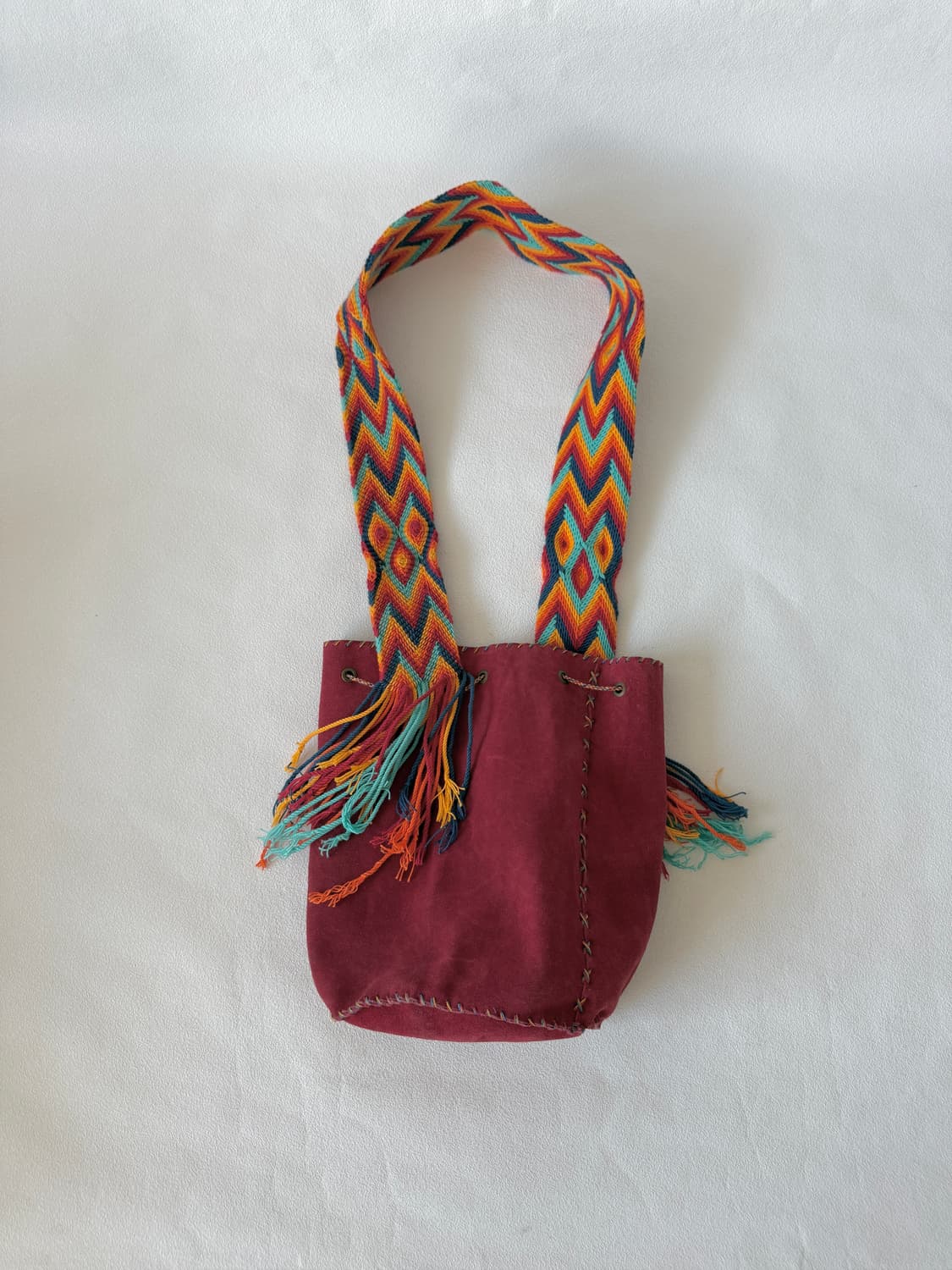 Pre owned 스웨이드 원통백 상품이미지1