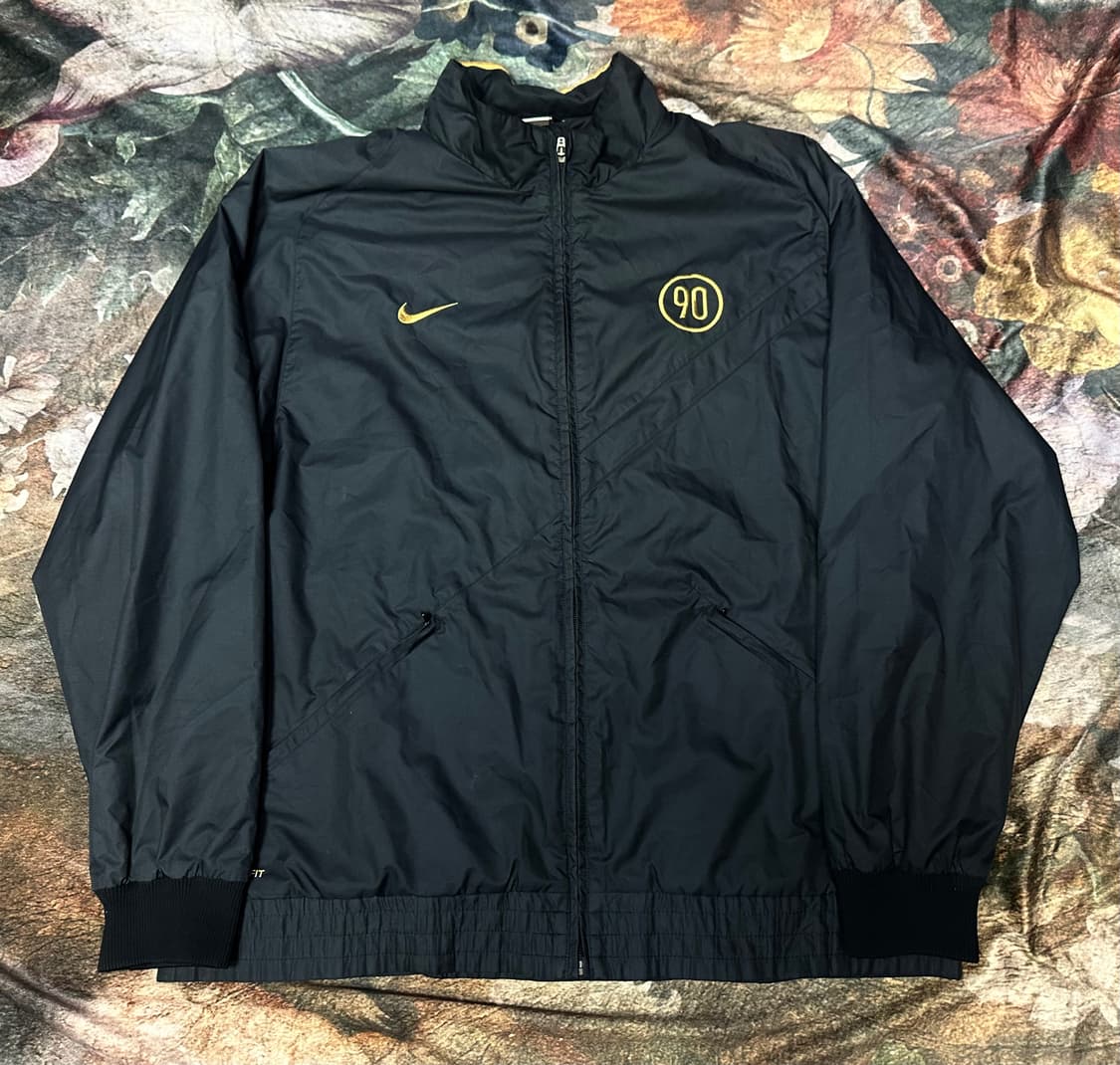 나이키 빈티지 금빛 스우시 스몰로고 블랙바람막이 110 상품이미지1