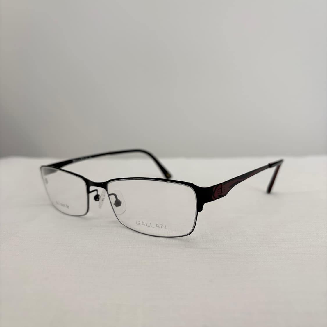 GALLAN 블랙 무광 사각 빈티지안경 상품이미지2