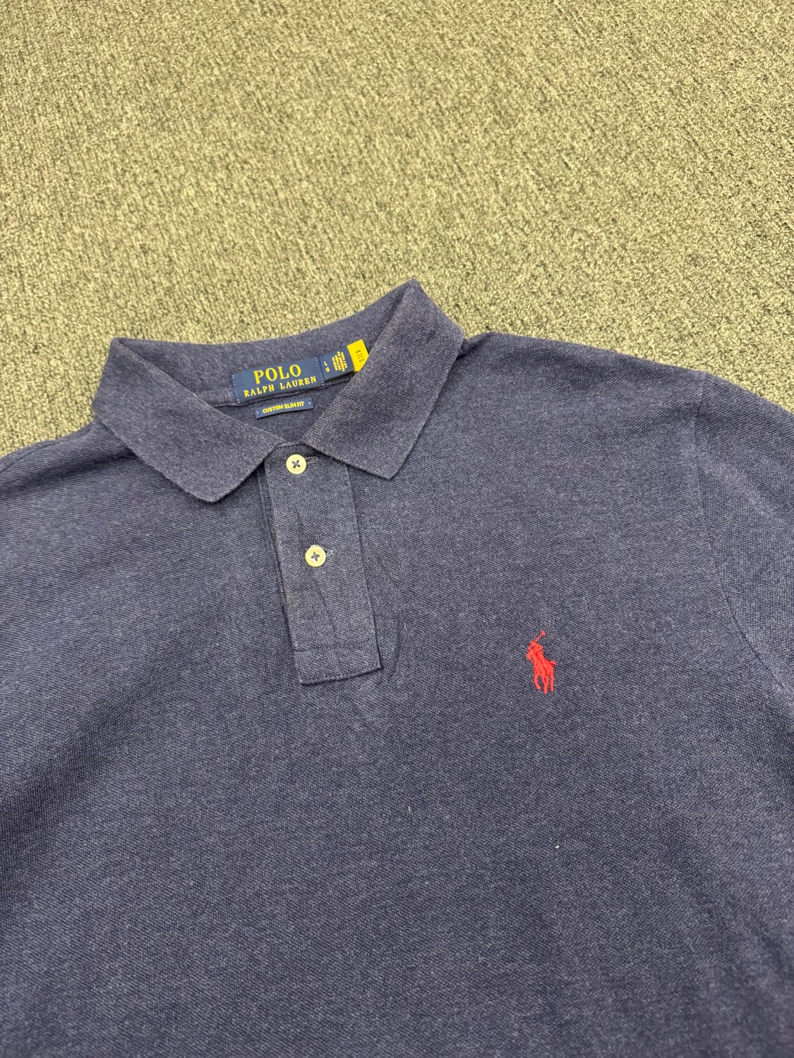 L)폴로 랄프로렌 빈티지 네이비 롱슬리브 카라티 상품이미지2