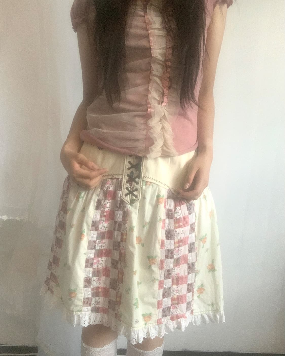 patchwork midi skirt 상품이미지8