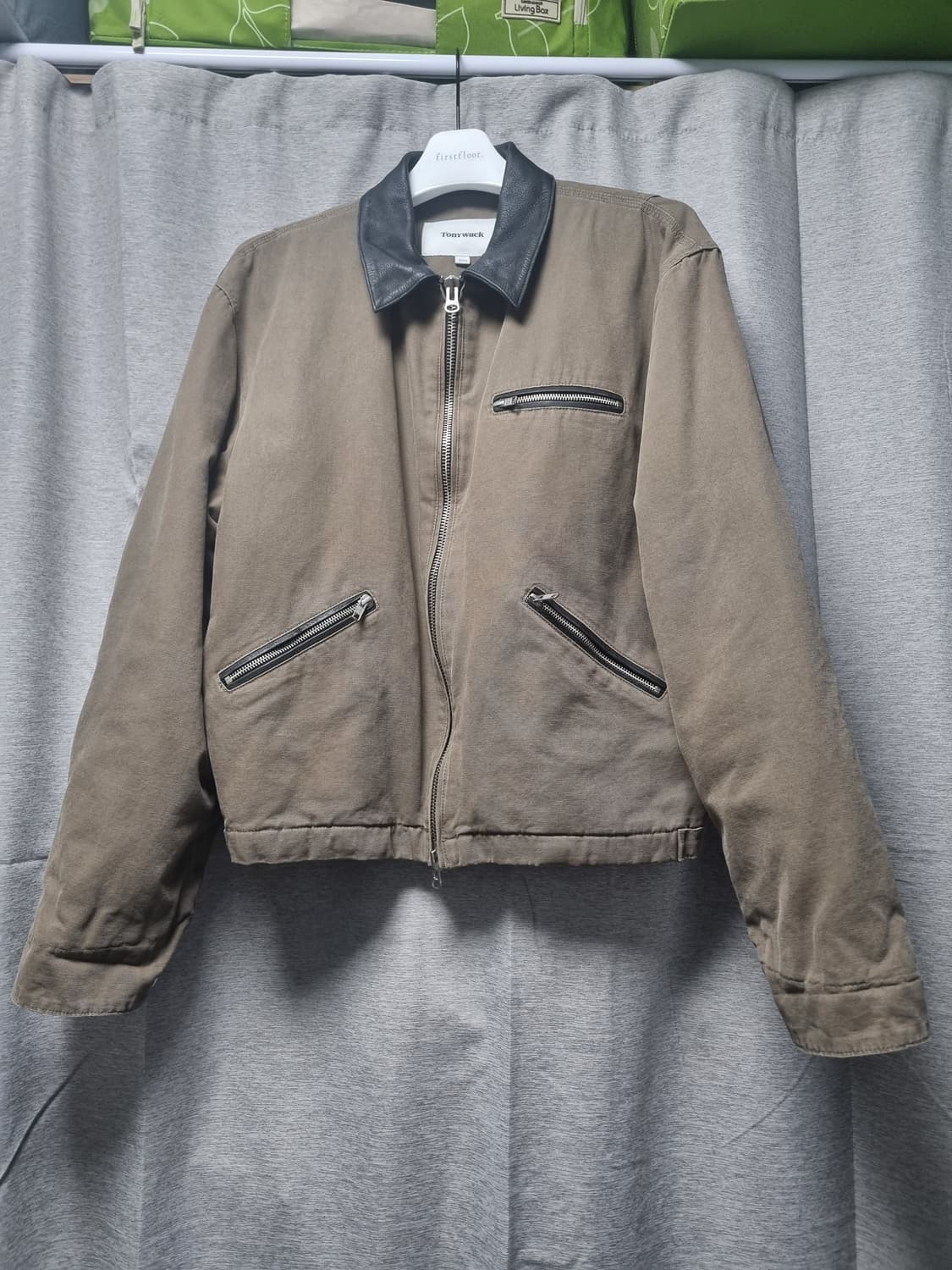 토니웩 레더카라 워크자켓 베이지 XL 상품이미지1