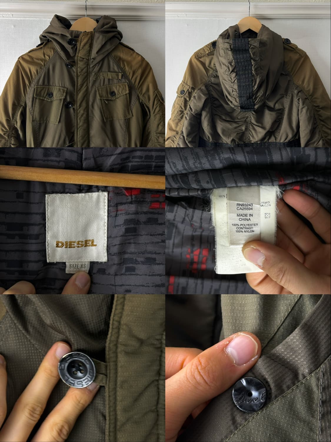 Diesel 디테일 롱 플라이트 자켓 상품이미지10