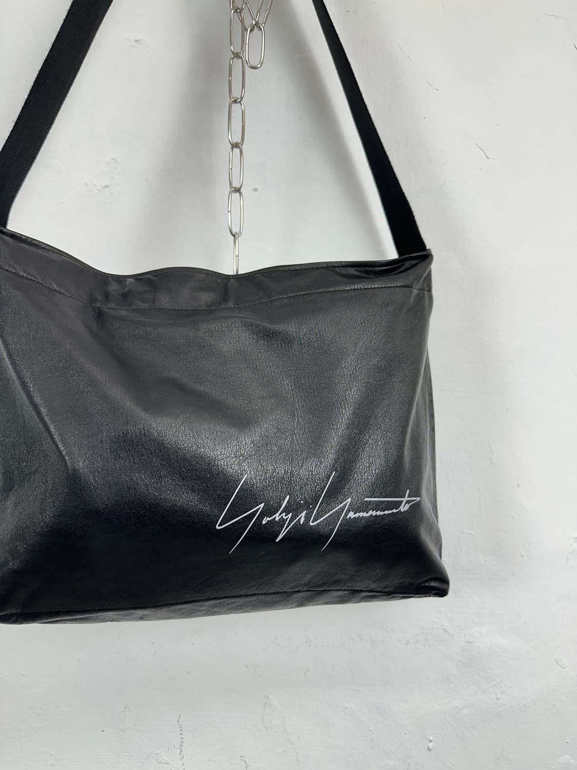 Yohji Yamamoto Cow Leather Logo Shoulder 상품이미지3