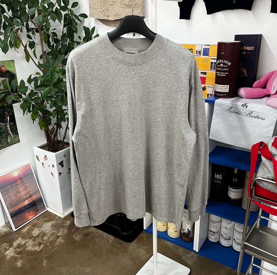 피어오브갓 에센셜 롱슬리브 티셔츠 그레이 M 상품이미지3