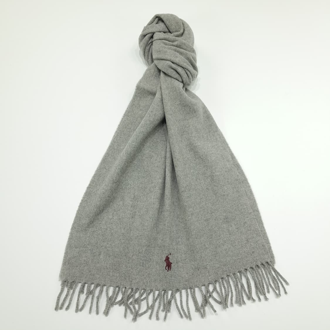 MX203 폴로 랄프로렌 아이스그레이 캐시미어 울 빅 목도리 머플러 상품이미지1