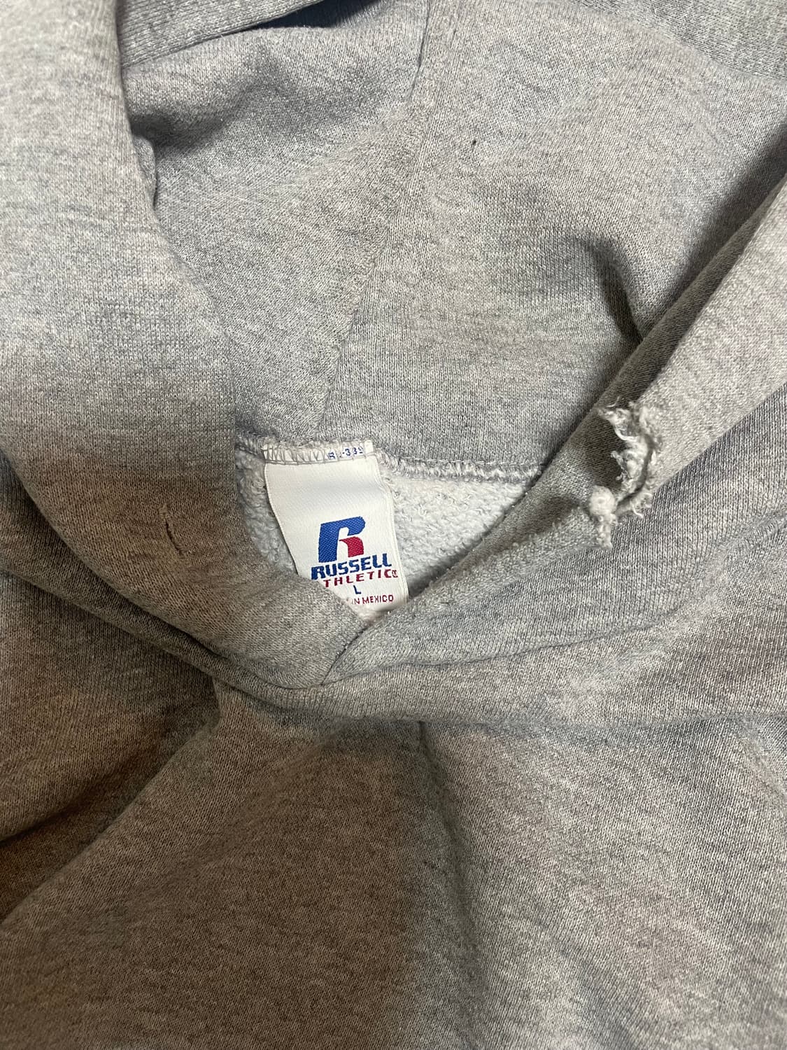90s-00s 빈티지 러셀 후드 그레이 L 상품이미지5