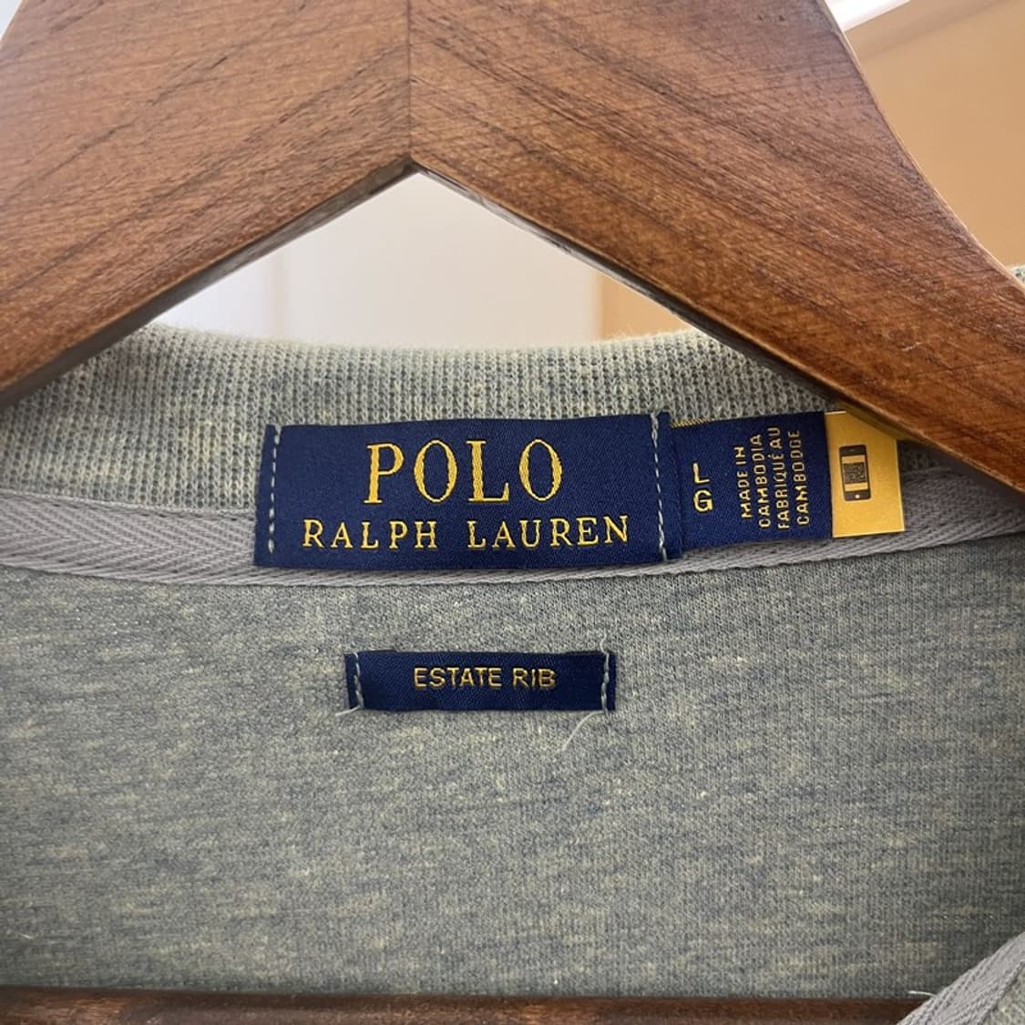 폴로 랄프로렌 빈티지 피스타치오그린 반집업 니트 L C10452 상품이미지5