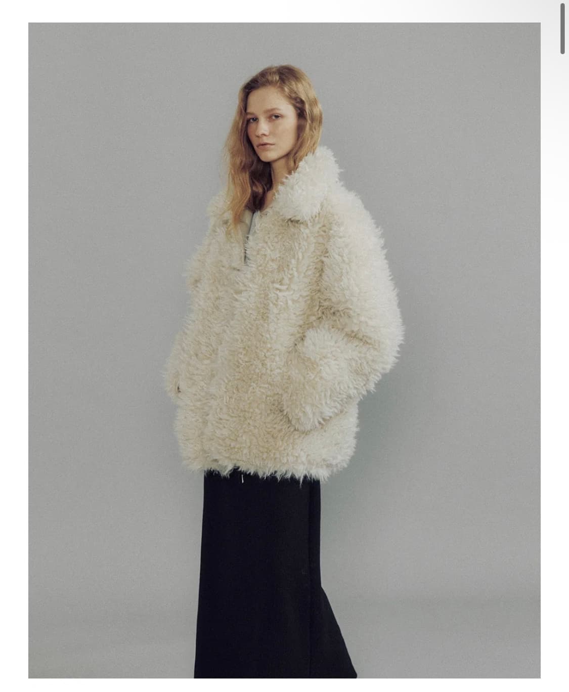 포레토 리버시블 무스탕 아이보리 상품이미지1