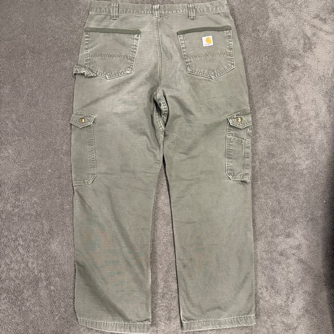 [정품/36x30] 칼하트 모스그린  빈티지 카고 워크 팬츠 상품이미지2