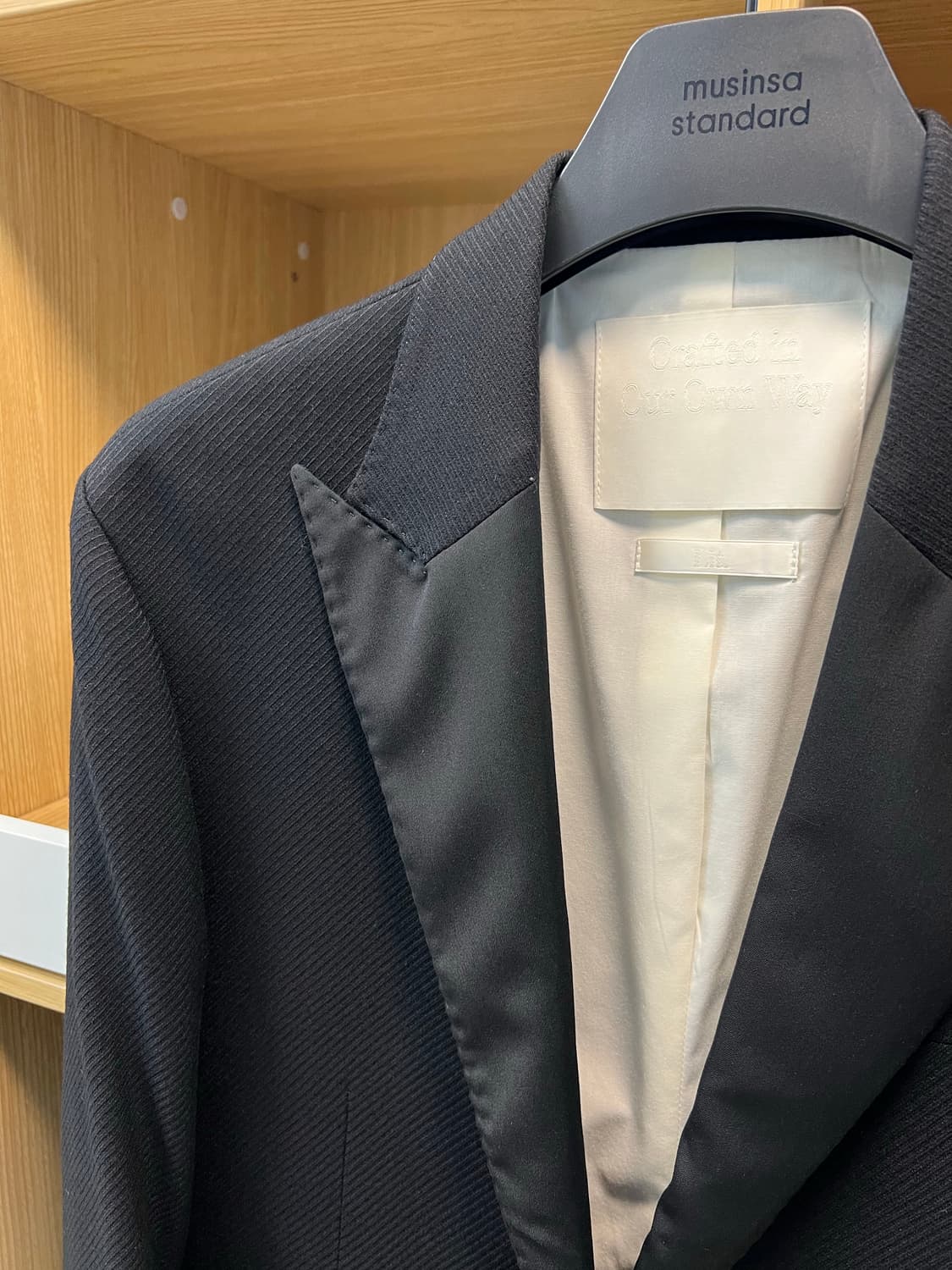 리트 울 실크 피크드 블레이져 상품이미지3