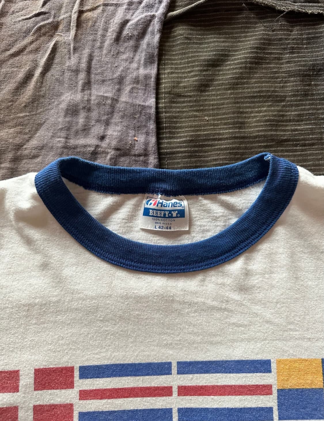 90s USA Hanes Vintage Ringer T Shirt 상품이미지3