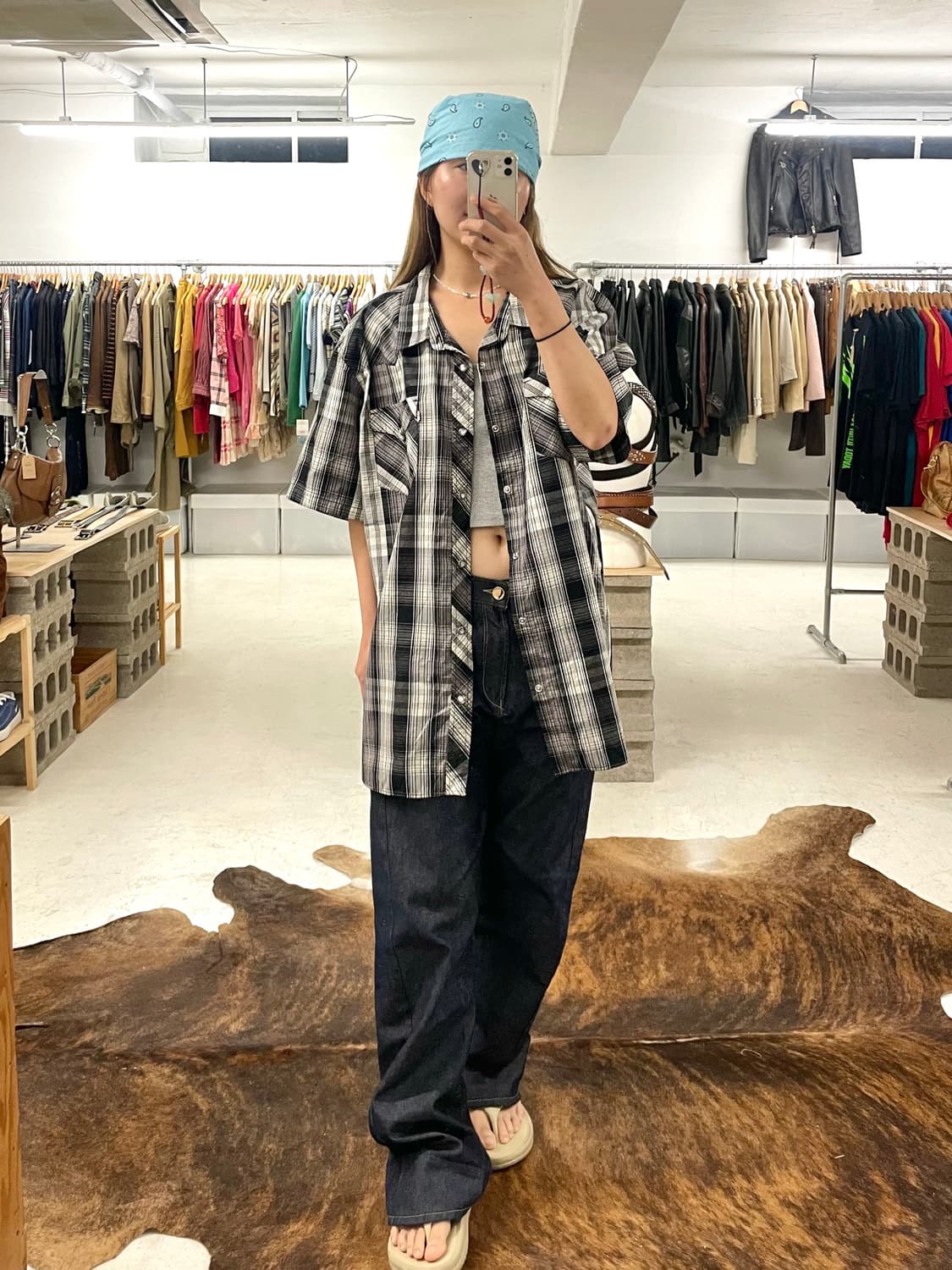 LEVI'S ombre check western shirts 옴브레 셔츠 상품이미지1