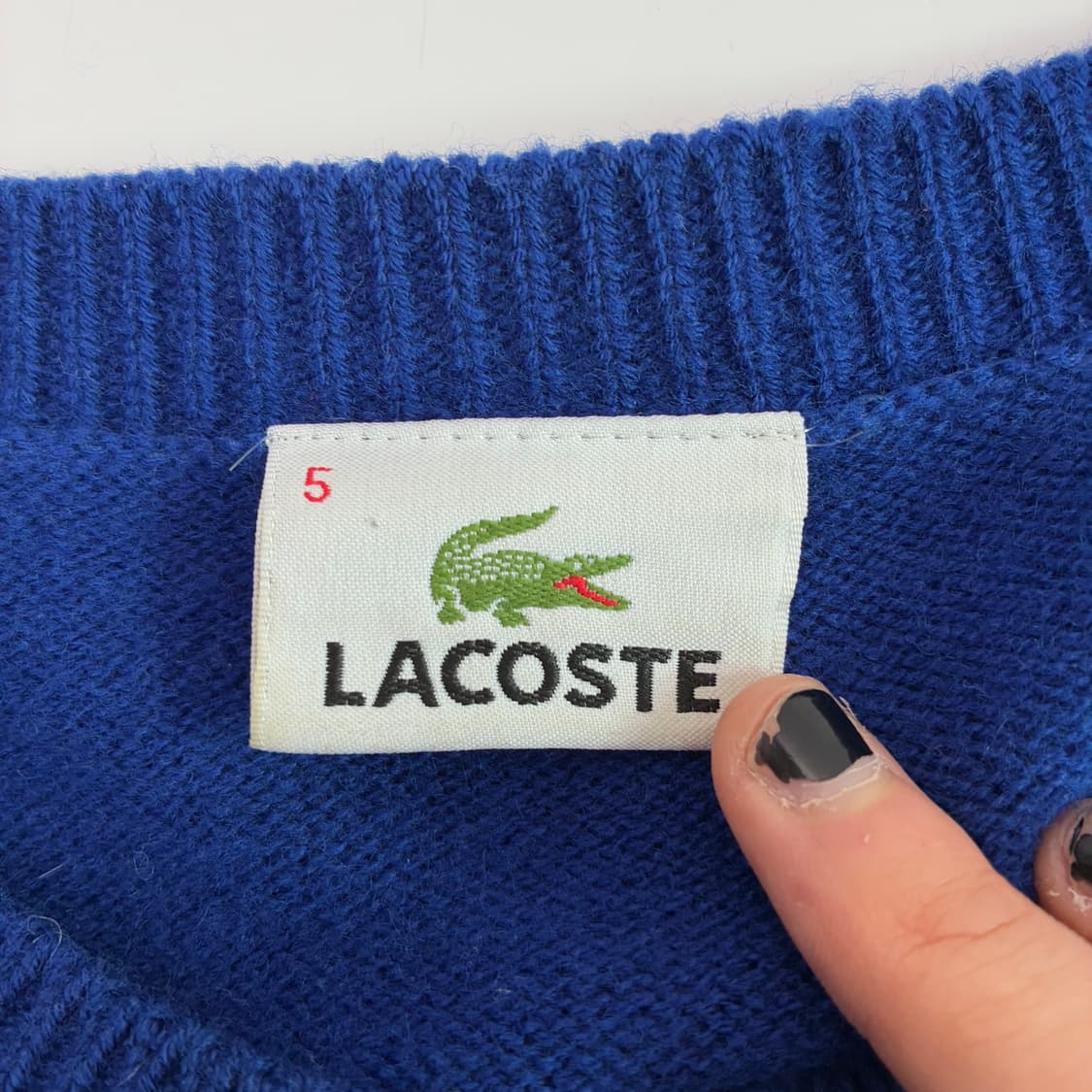 Lacoste  라코스테 빅로고 울 라운드 니트 상품이미지3