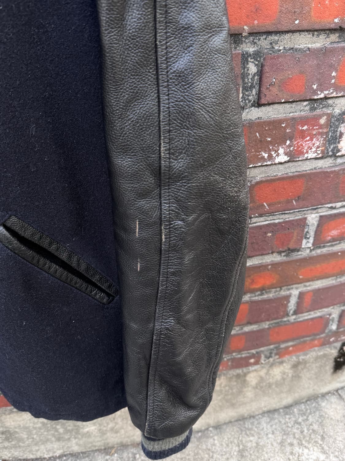 코엔 투웨이 울 레더 바시티 자켓  상품이미지6