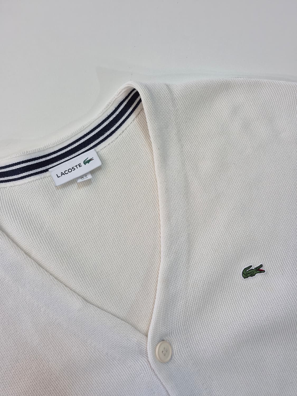 라코스테  소매스트라이  니트 간절기가디건(MTA 상품이미지6