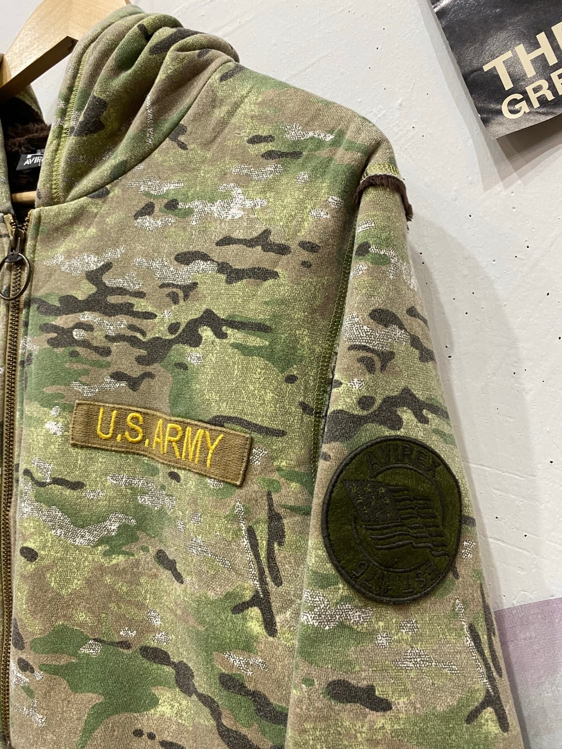 아비렉스 밀리터리 패치워크 후드집업  상품이미지3