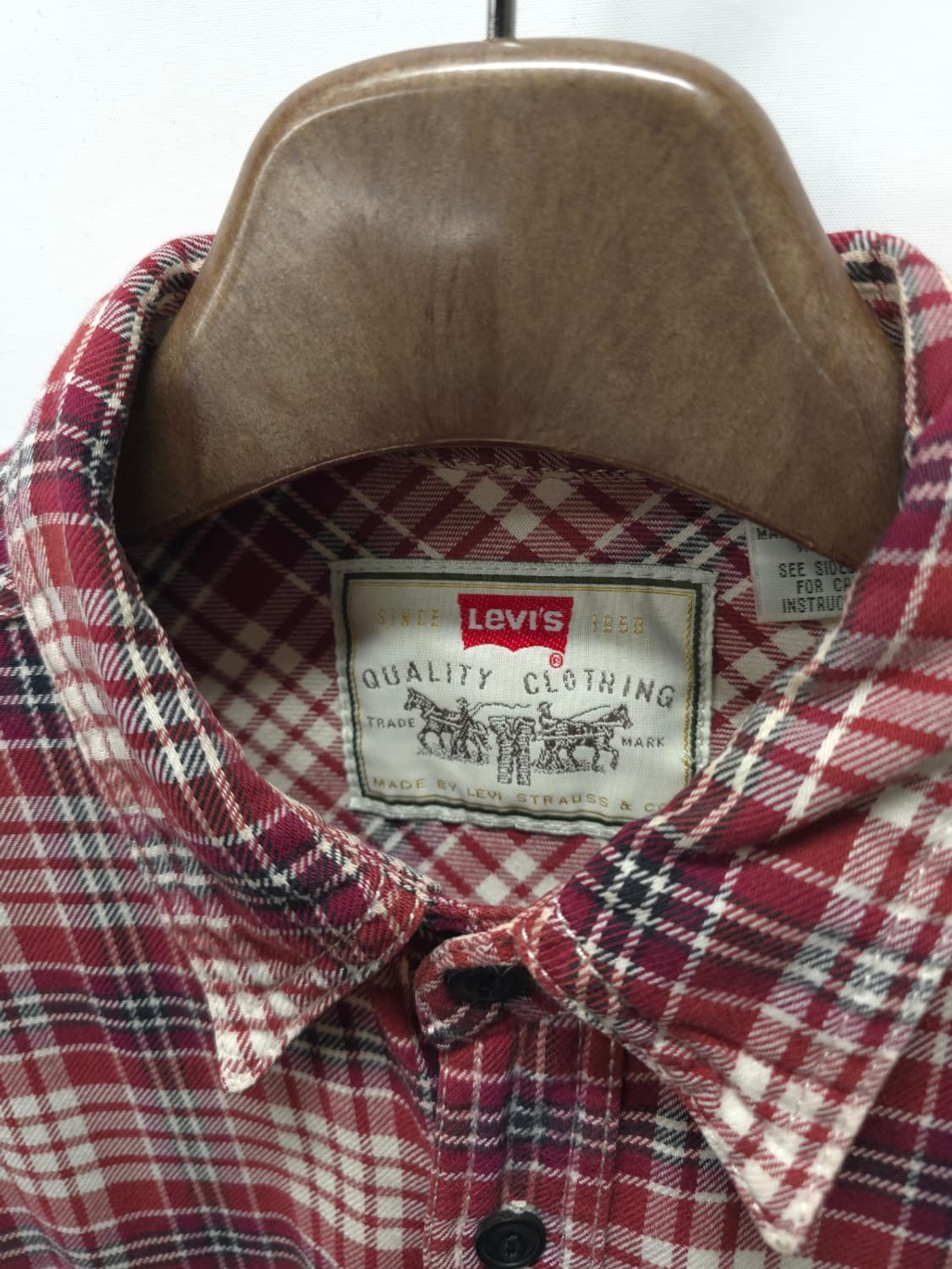 리바이스 남성 빈티지 무드 레드 체크 워크 셔츠(100) 상품이미지6