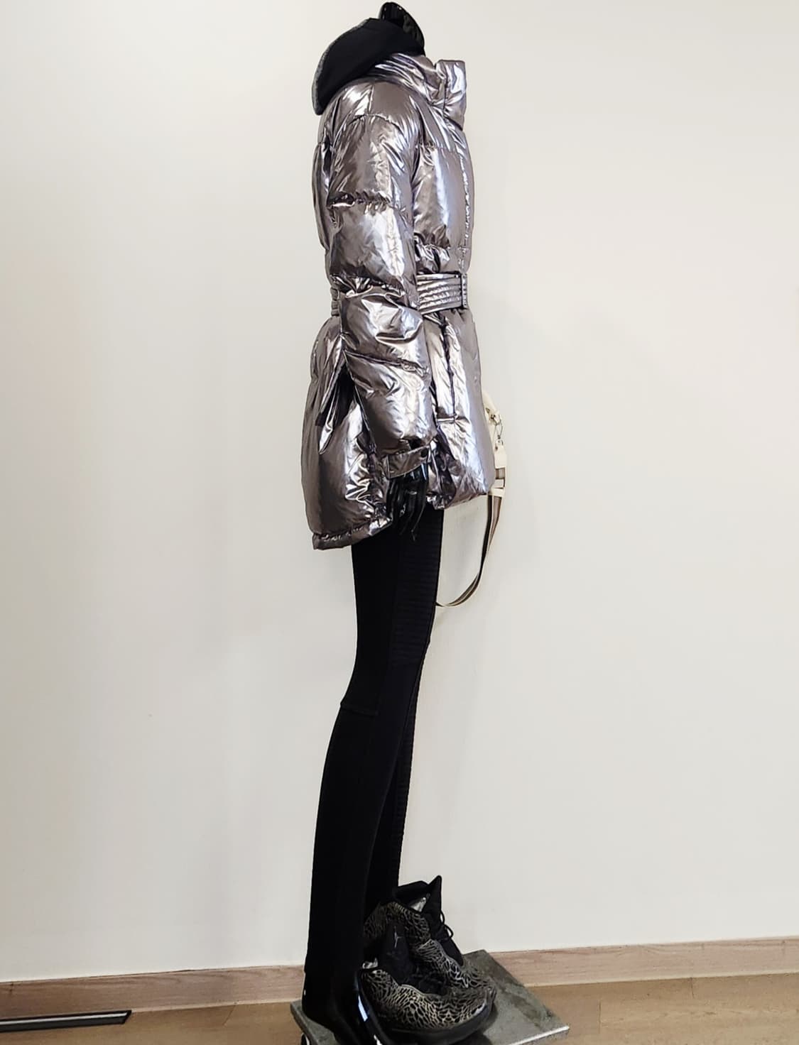 메탈실버 패딩점퍼  상품이미지4