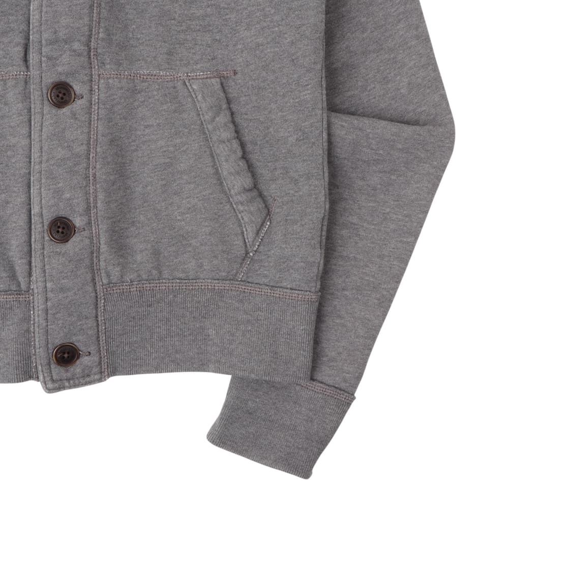 아베크롬비 그레이 버튼 후드집업 상품이미지4
