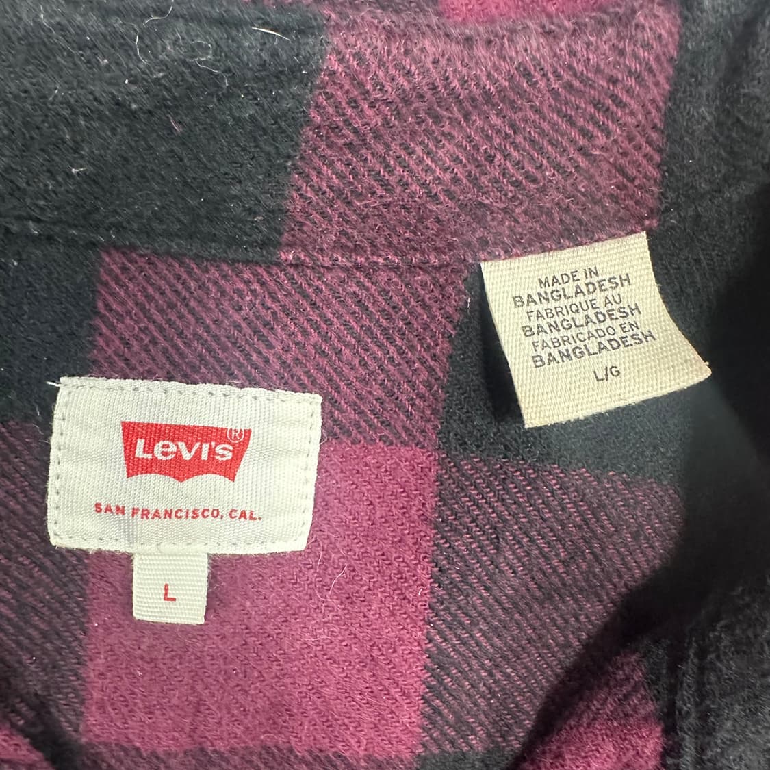 ✨ (바배) 리바이스 체크 플란넬 셔츠 상품이미지3