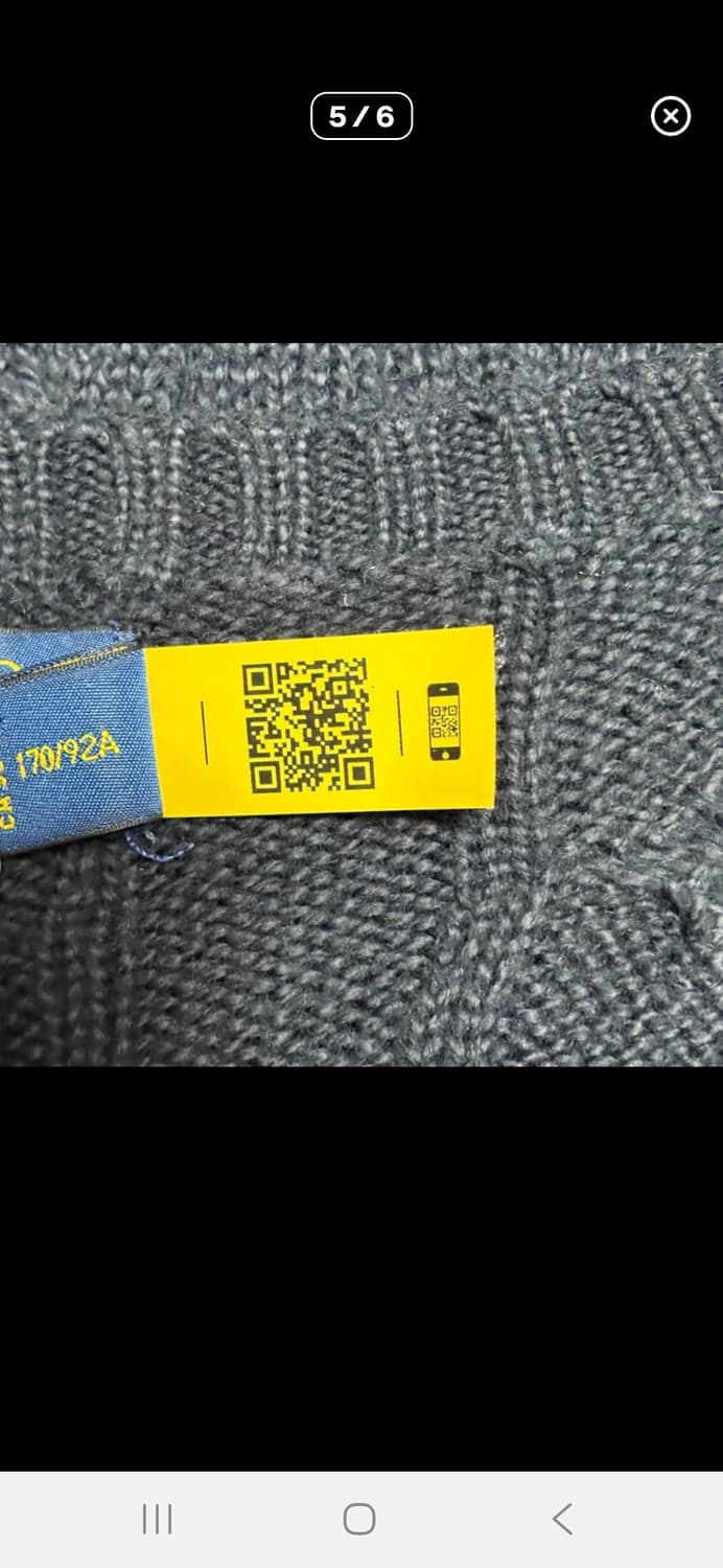 폴로 랄프로렌 꽈배기 니트 S 상품이미지4