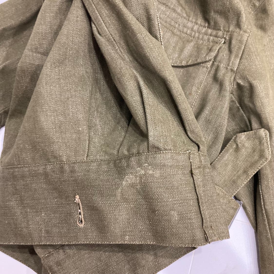 오리지널 52s 영국군 green denim배틀드레스 자켓 상품이미지8
