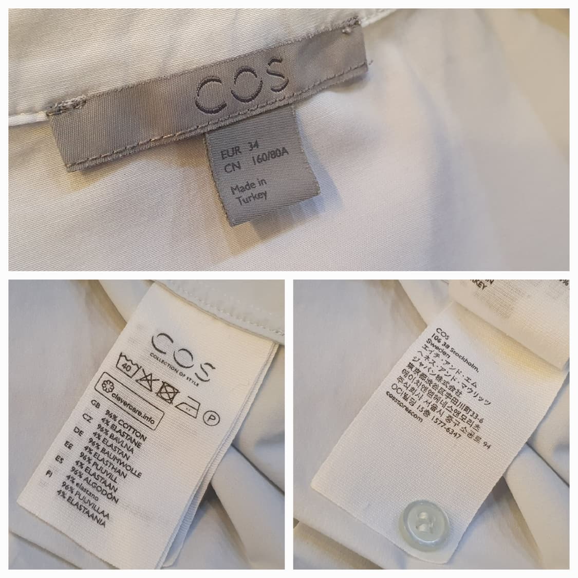 66.COS 블루 스판셔츠 상품이미지5