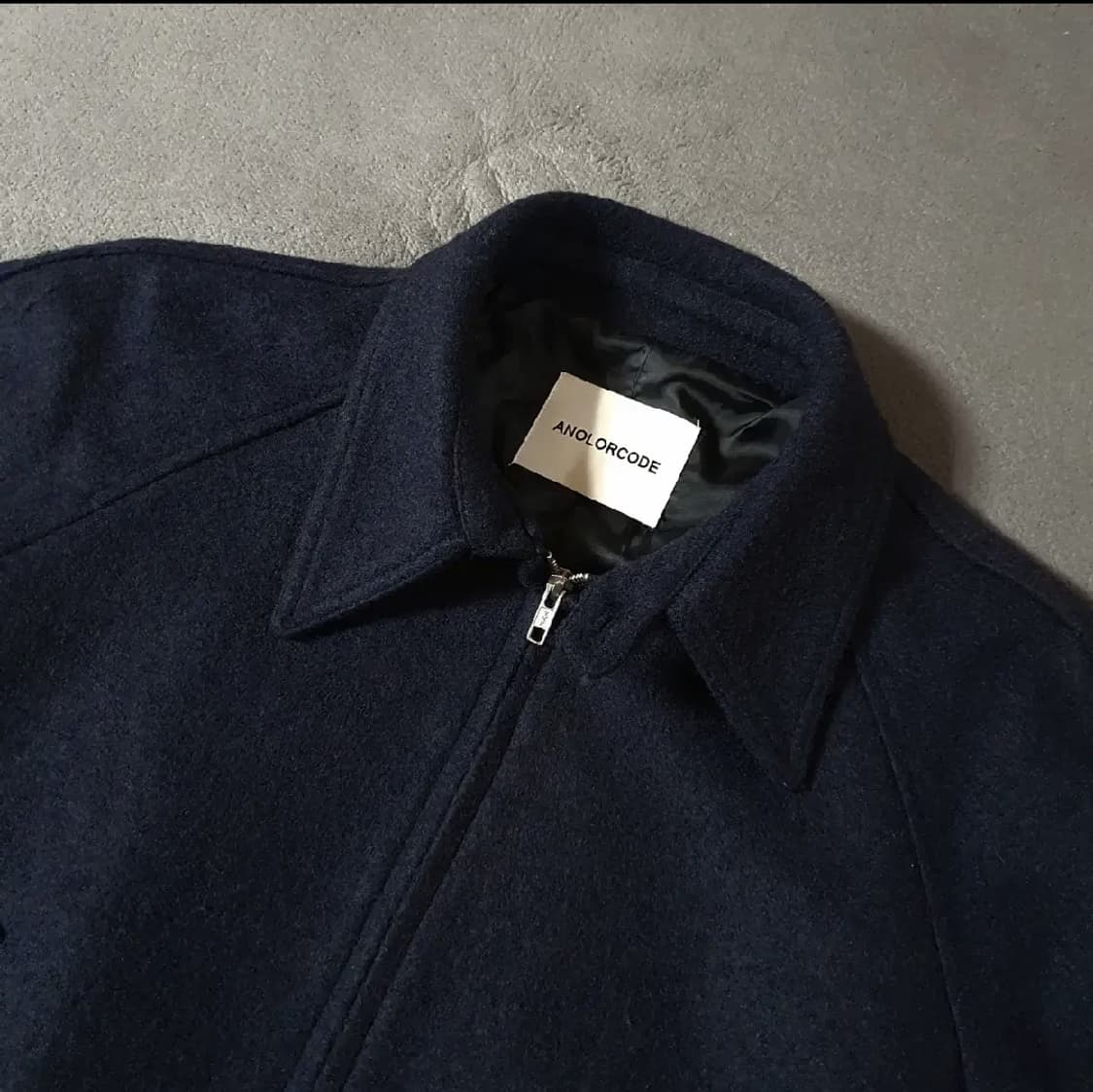 어널러코드 부클 울 숏자켓 블루종 L 네이비 상품이미지5