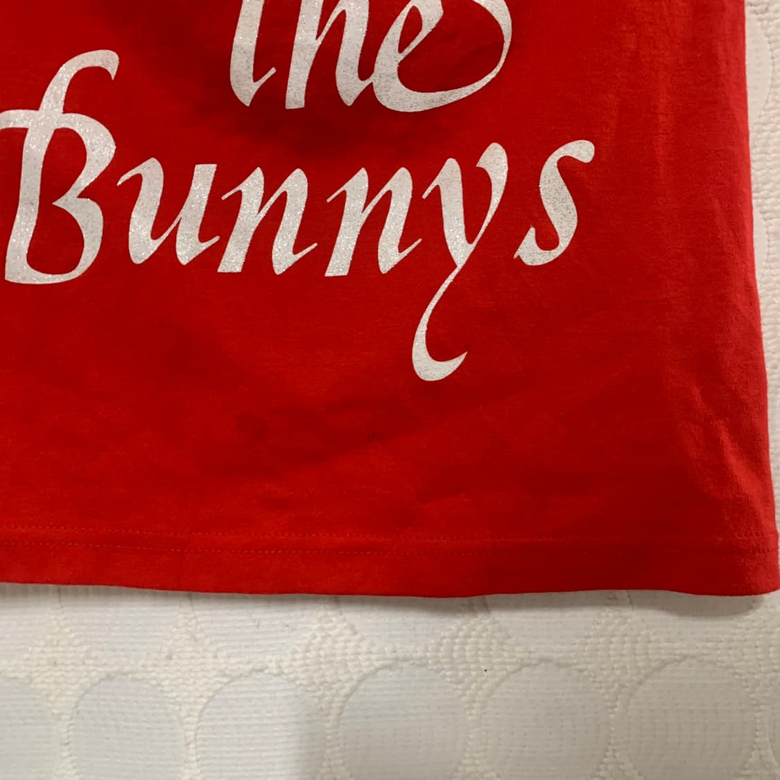 빈티지 레드 코튼 반팔 티셔츠 상품이미지5