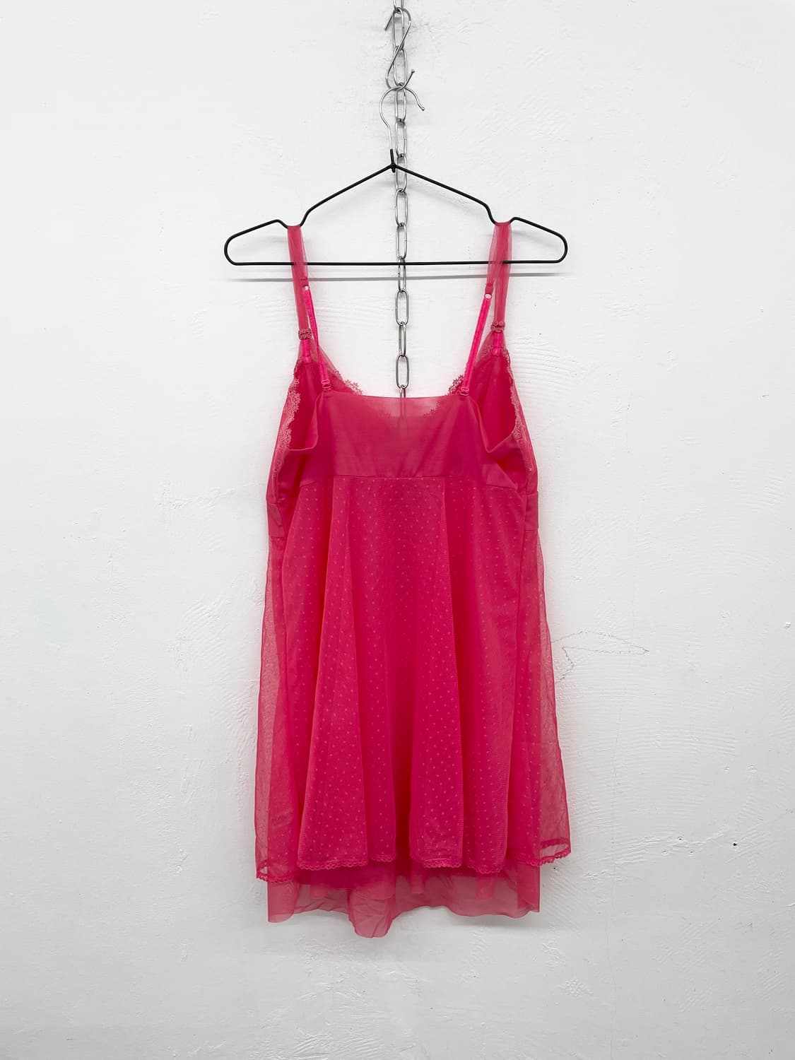 핑크 갸루 자수 레이스 슬립 상품이미지6