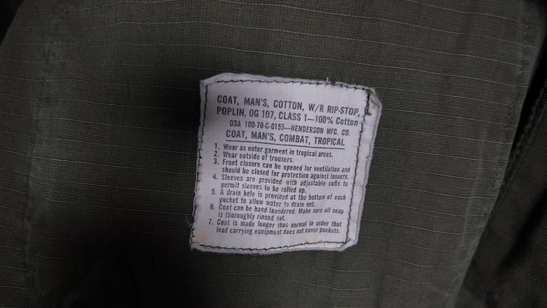 [Small Short]미군 오리지널 정글퍼티그 자켓 야상 4세대 립스탑 상품이미지4