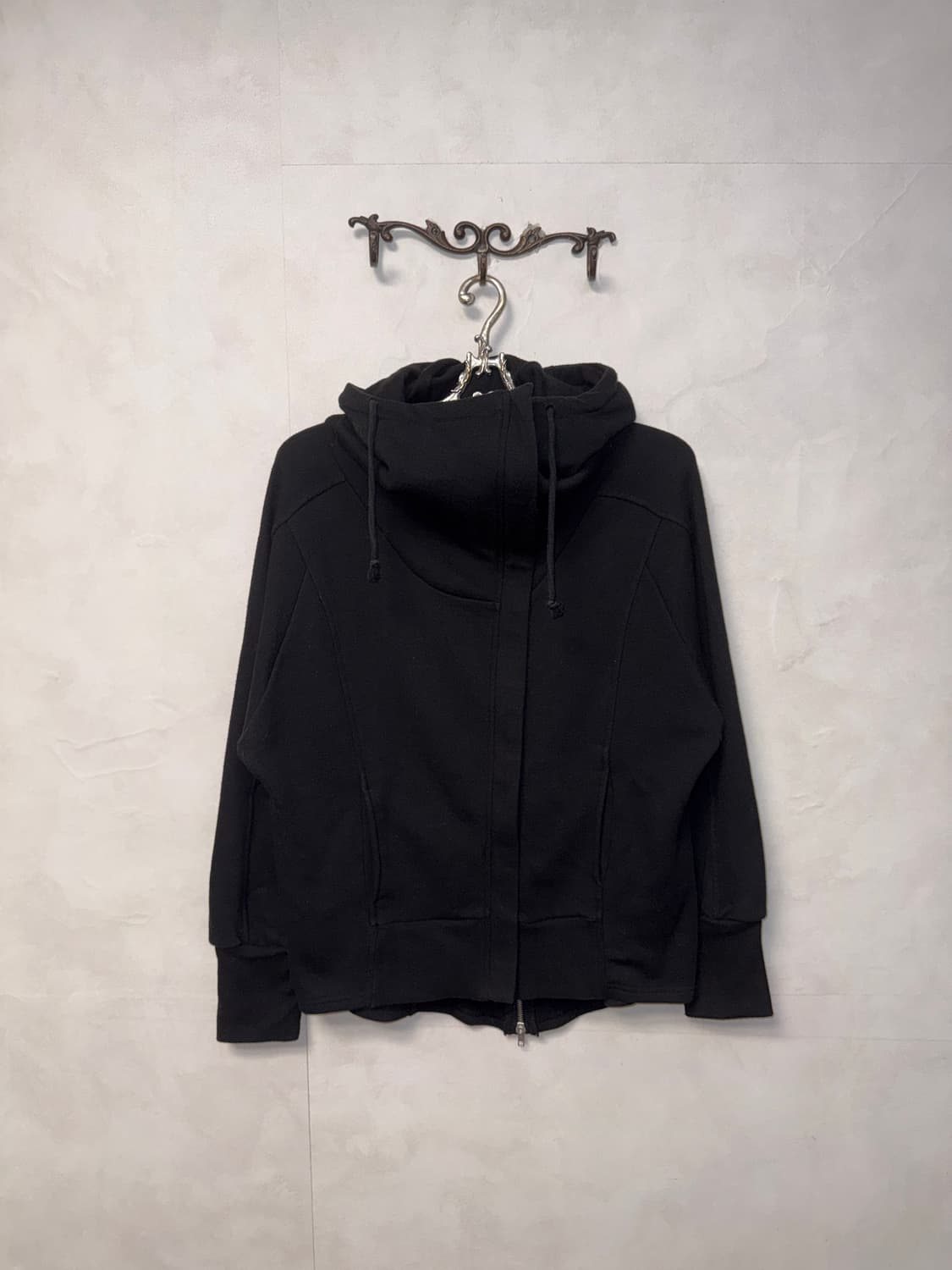 Black gothic y2k printing high neck 후드집업 상품이미지2