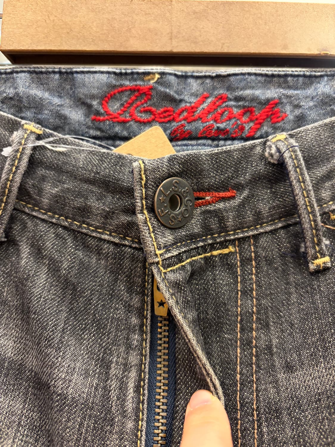 00s Levis 리바이스 레드룹 흑청 데님 팬츠 (32-33inch) 상품이미지4