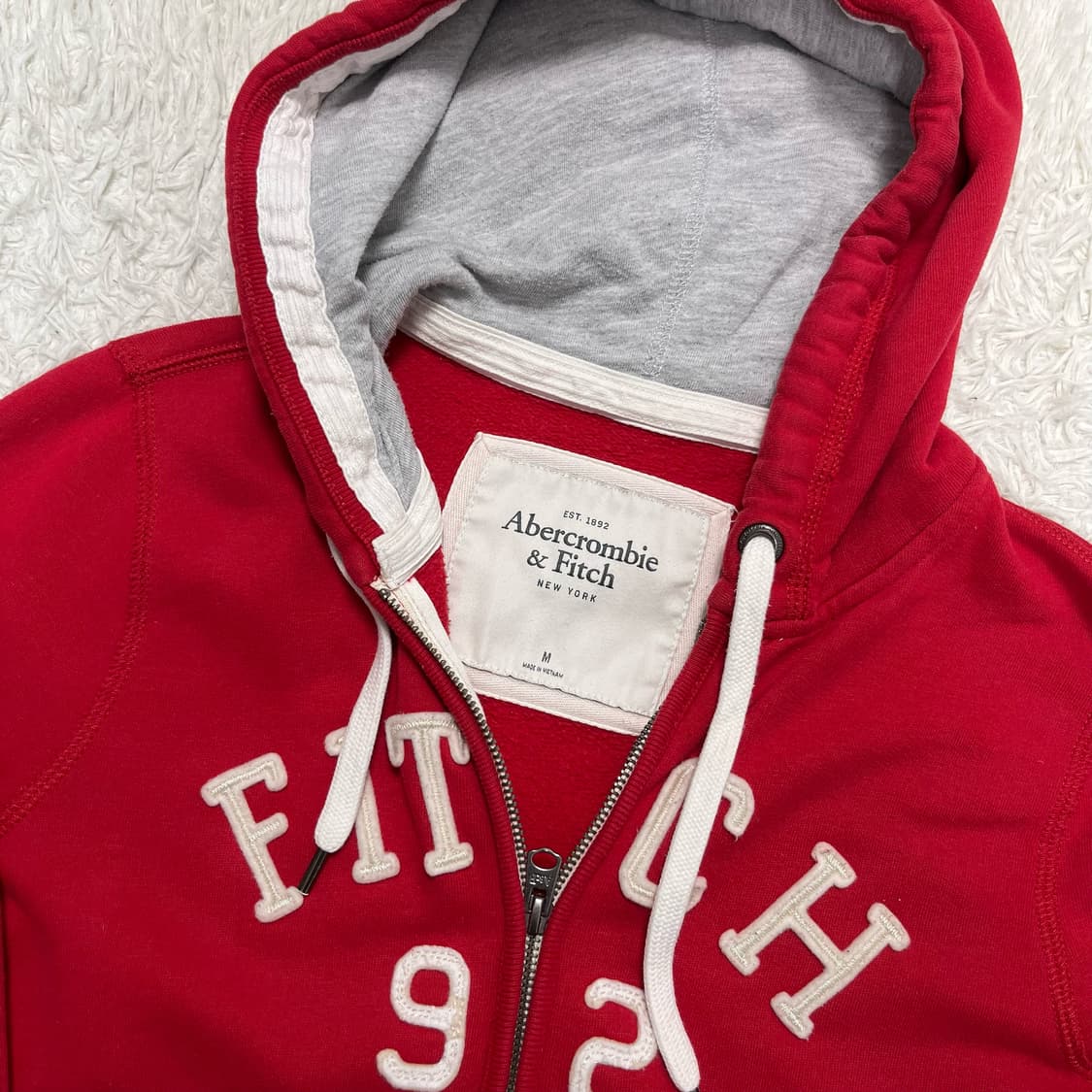 Abercrombie red zip-up hoodie 상품이미지5