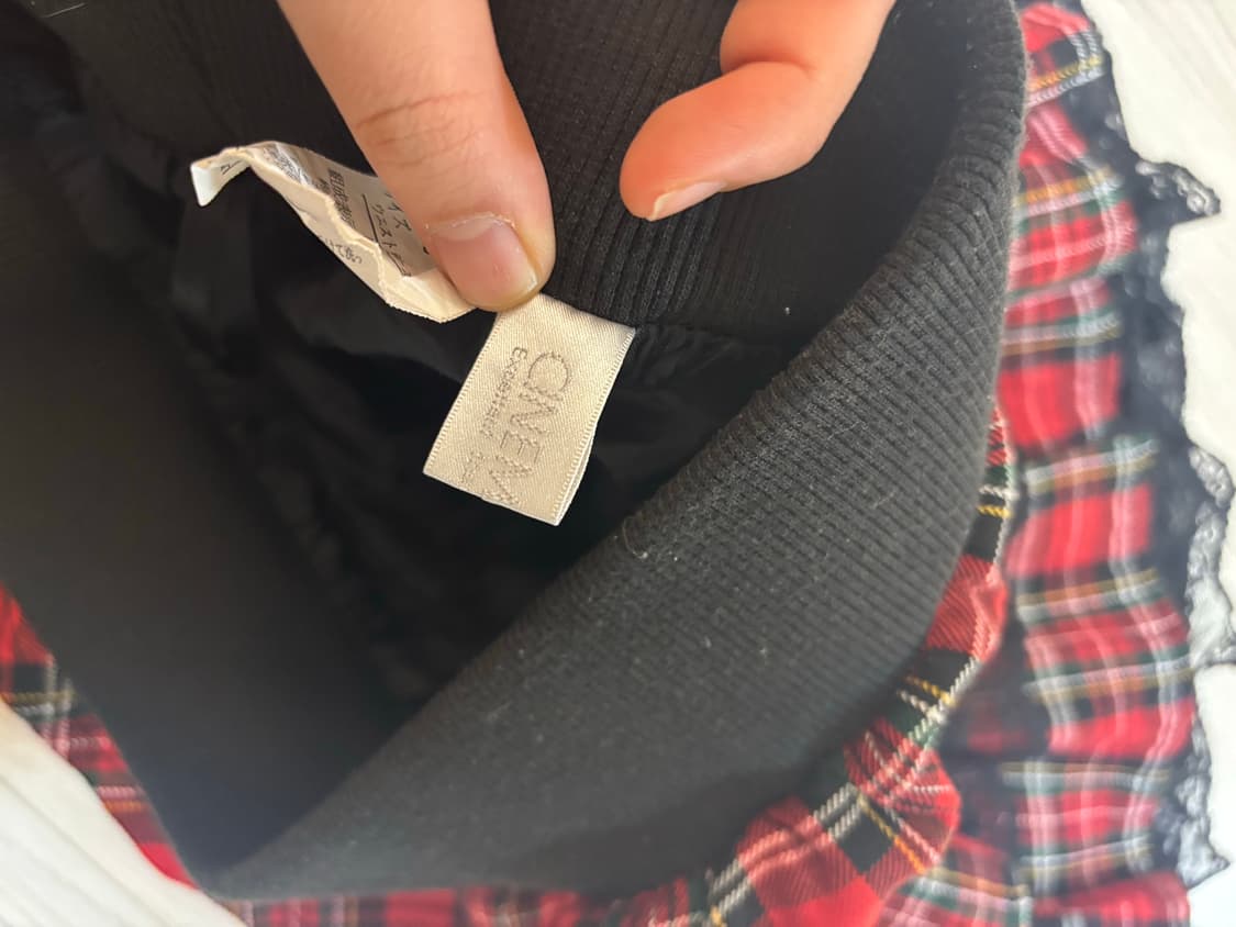 (착샷O)락시크 레드체크 치마  상품이미지4